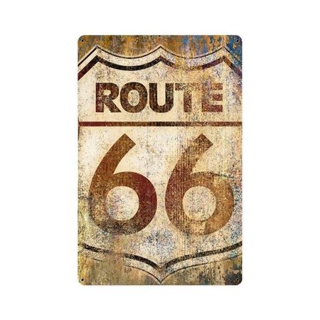 RALPH BURCH Ralph Burch RB142 Route 66 Grunge Vintage Metal Sign RB142